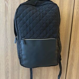 DSW Black Quilted Backpack with Front Pocket
